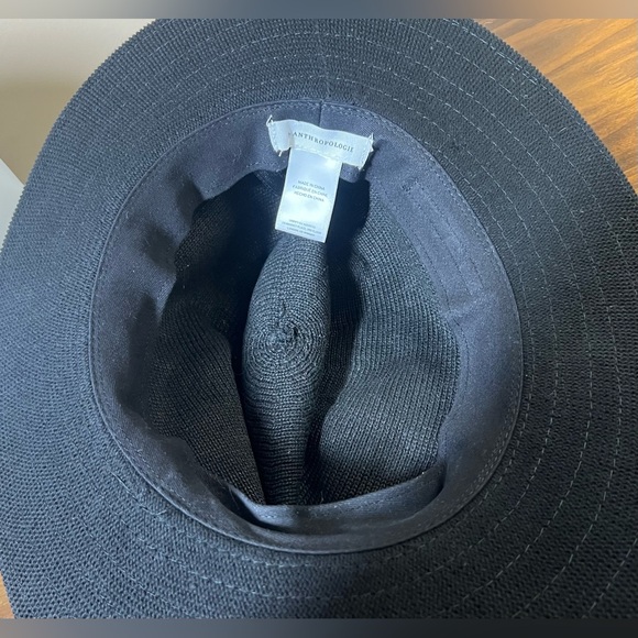 Anthropologie Hat Cotton Blend Packable Black - Picture 5 of 6